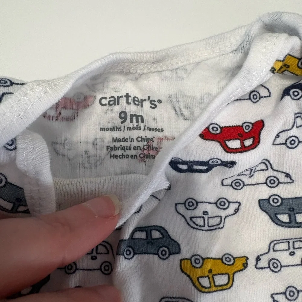 Carter’s cars outfit 9M navy blue long sleeve
